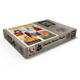 Darstellung des Puzzle Motivs The Mighty Five: Utah National Parks, Vintage Poster - Puzzleteile: 500