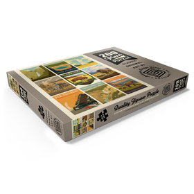 Alternative Darstellung des Puzzle-Motivs Yellowstone National Park: 150th Anniversary Commemorative Print, Vintage Poster – Puzzleteile: 200