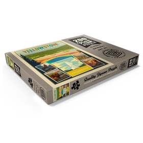 Darstellung des Puzzle Motivs Yellowstone National Park: Collage Print, Vintage Poster - Puzzleteile: 200