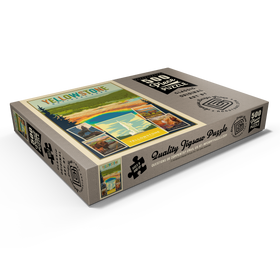 Darstellung des Puzzle Motivs Yellowstone National Park: Collage Print, Vintage Poster - Puzzleteile: 500