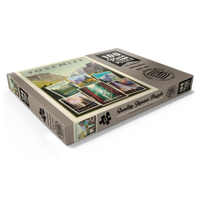 Darstellung des Puzzle Motivs Yosemite National Park: Collage Print, Vintage Poster - Puzzleteile: 100