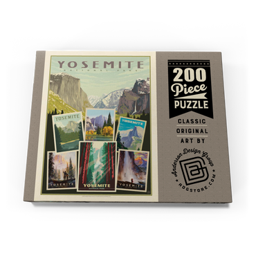 Yosemite National Park: Collage Print, Vintage Poster 200 Puzzle Schachtel Ansicht3