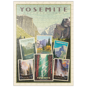 Darstellung des Puzzle-Motivs Yosemite National Park: Collage Print, Vintage Poster – Puzzleteile: 200