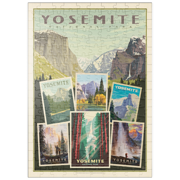 puzzleplate Yosemite National Park: Collage Print, Vintage Poster 200 Puzzle