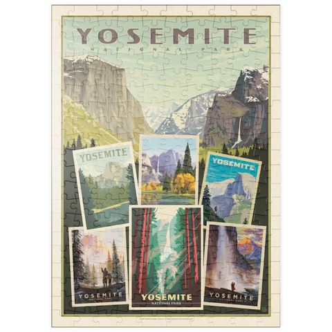 puzzleplate Yosemite National Park: Collage Print, Vintage Poster 200 Puzzle