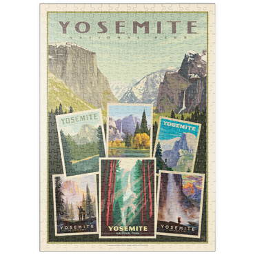 puzzleplate Yosemite National Park: Collage Print, Vintage Poster 500 Puzzle