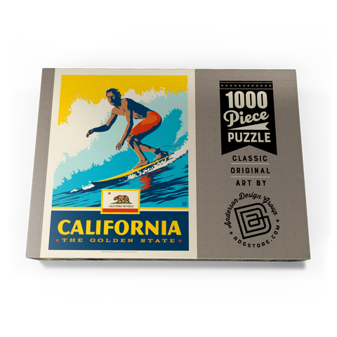 California: The Golden State (Surfer) 1000 Puzzle Schachtel Ansicht3