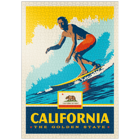 puzzleplate California: The Golden State (Surfer) 1000 Puzzle
