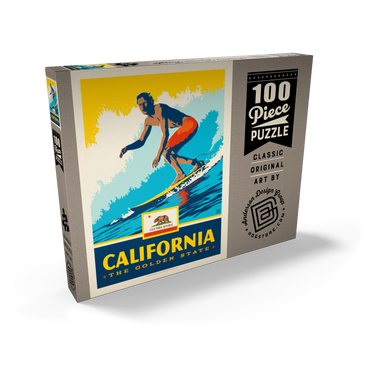 California: The Golden State (Surfer) 100 Puzzle Schachtel Ansicht2