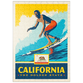 Darstellung des Puzzle-Motivs California: The Golden State (Surfer) – Puzzleteile: 200