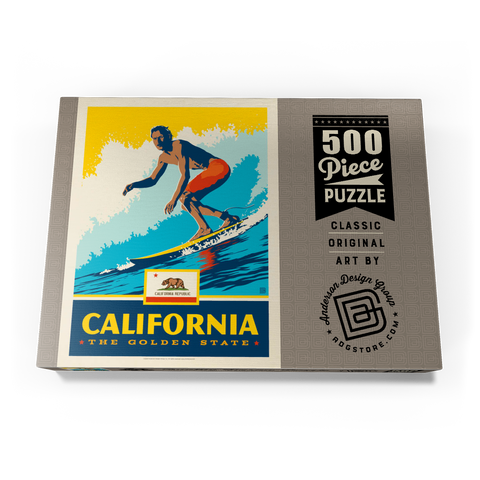 California: The Golden State (Surfer) 500 Puzzle Schachtel Ansicht3