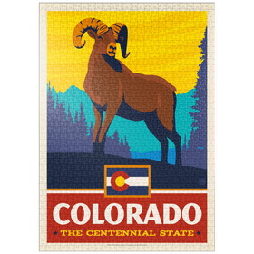 Darstellung des Puzzle Motivs Colorado: The Centennial State - Puzzleteile: 1000