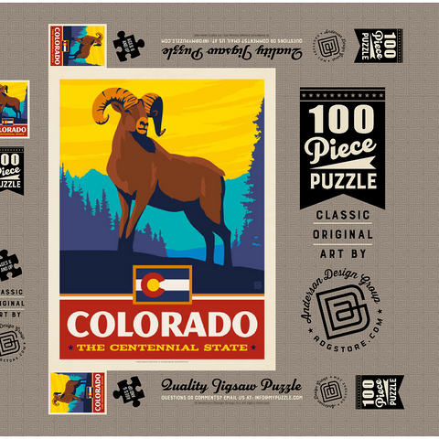 Colorado: The Centennial State 100 Puzzle Schachtel 3D Modell