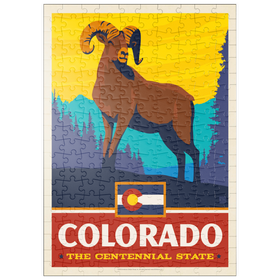 Darstellung des Puzzle Motivs Colorado: The Centennial State - Puzzleteile: 200