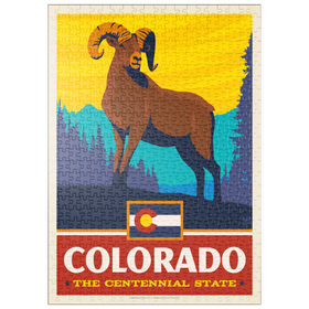 Darstellung des Puzzle Motivs Colorado: The Centennial State - Puzzleteile: 500