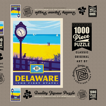 Delaware: The First State 1000 Puzzle Schachtel 3D Modell