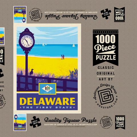 Delaware: The First State 1000 Puzzle Schachtel 3D Modell