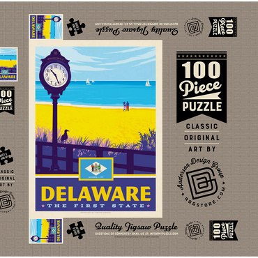 Delaware: The First State 100 Puzzle Schachtel 3D Modell