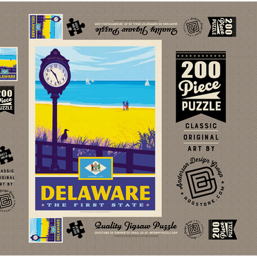 Delaware: The First State 200 Puzzle Schachtel 3D Modell