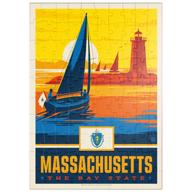 Darstellung des Puzzle Motivs Massachusetts: The Bay State - Puzzleteile: 100