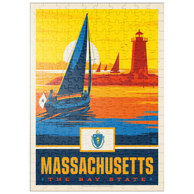 Darstellung des Puzzle Motivs Massachusetts: The Bay State - Puzzleteile: 200