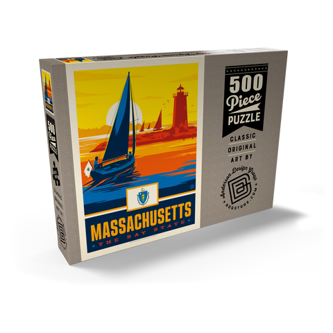 Massachusetts: The Bay State 500 Puzzle Schachtel Ansicht2
