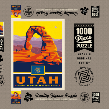 Utah: The Beehive State 1000 Puzzle Schachtel 3D Modell