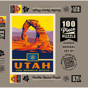 Utah: The Beehive State 100 Puzzle Schachtel 3D Modell