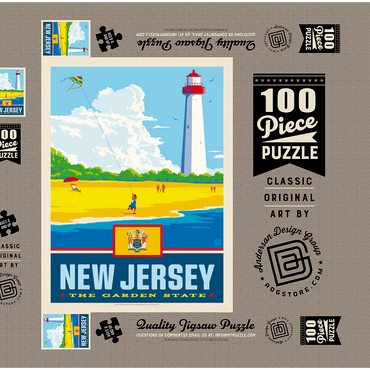 New Jersey: The Garden State 100 Puzzle Schachtel 3D Modell