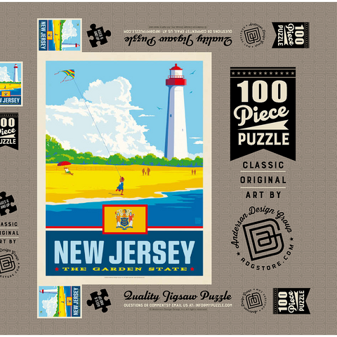 New Jersey: The Garden State 100 Puzzle Schachtel 3D Modell