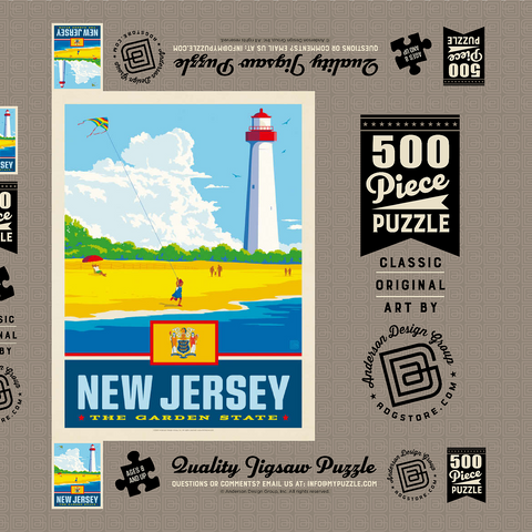 New Jersey: The Garden State 500 Puzzle Schachtel 3D Modell
