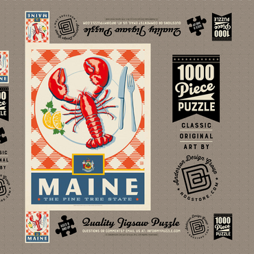 Maine: The Pine Tree State 1000 Puzzle Schachtel 3D Modell