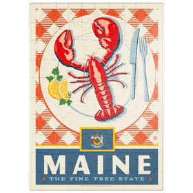 Darstellung des Puzzle Motivs Maine: The Pine Tree State - Puzzleteile: 100