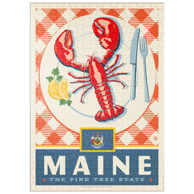Darstellung des Puzzle Motivs Maine: The Pine Tree State - Puzzleteile: 500