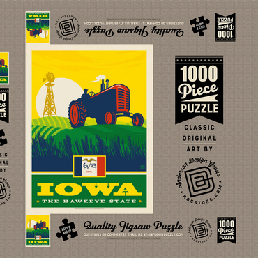 Iowa: The Hawkeye State 1000 Puzzle Schachtel 3D Modell