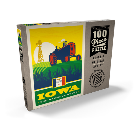 Iowa: The Hawkeye State 100 Puzzle Schachtel Ansicht2