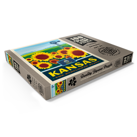 Darstellung des Puzzle Motivs Kansas: The Sunflower State - Puzzleteile: 100