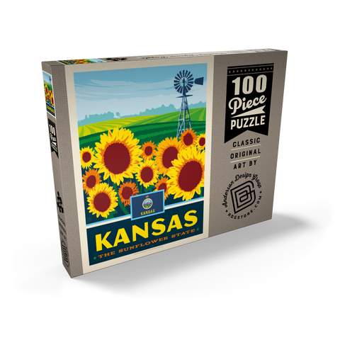 Kansas: The Sunflower State 100 Puzzle Schachtel Ansicht2