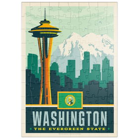 Darstellung des Puzzle Motivs Washington: The Evergreen State - Puzzleteile: 100