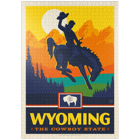Darstellung des Puzzle Motivs Wyoming: The Cowboy State - Puzzleteile: 1000