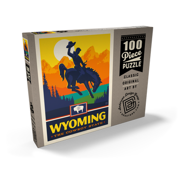 Wyoming: The Cowboy State 100 Puzzle Schachtel Ansicht2