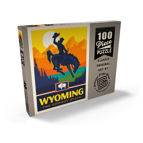 Wyoming: The Cowboy State 100 Puzzle Schachtel Ansicht2