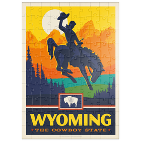 Darstellung des Puzzle Motivs Wyoming: The Cowboy State - Puzzleteile: 100