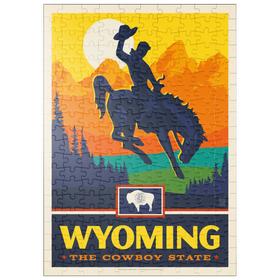 Darstellung des Puzzle-Motivs Wyoming: The Cowboy State – Puzzleteile: 200