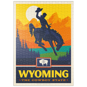 Darstellung des Puzzle-Motivs Wyoming: The Cowboy State – Puzzleteile: 500
