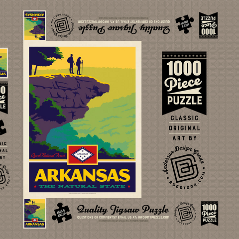 Arkansas: The Natural State 1000 Puzzle Schachtel 3D Modell
