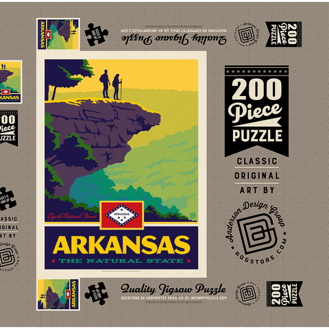 Arkansas: The Natural State 200 Puzzle Schachtel 3D Modell