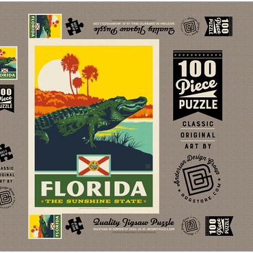 Florida: The Sunshine State 100 Puzzle Schachtel 3D Modell