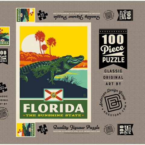 Florida: The Sunshine State 100 Puzzle Schachtel 3D Modell