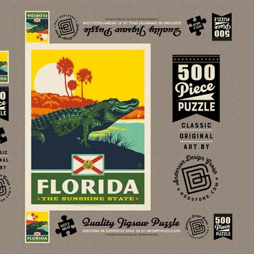 Florida: The Sunshine State 500 Puzzle Schachtel 3D Modell